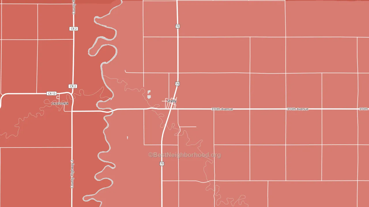 56581, MN block-group political-lean map
