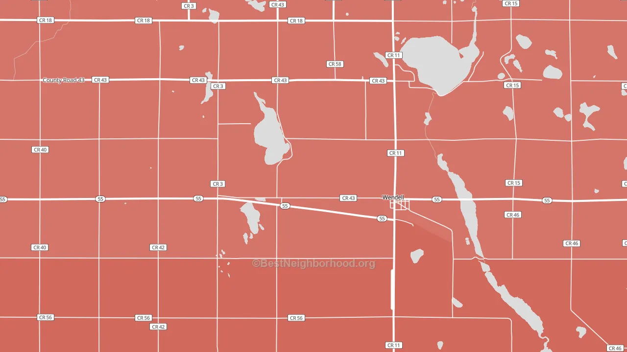 56590, MN block-group political-lean map