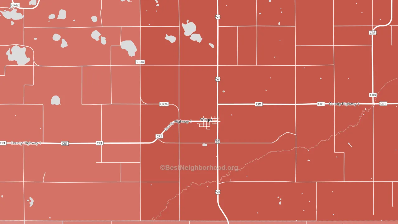 56592, MN block-group political-lean map