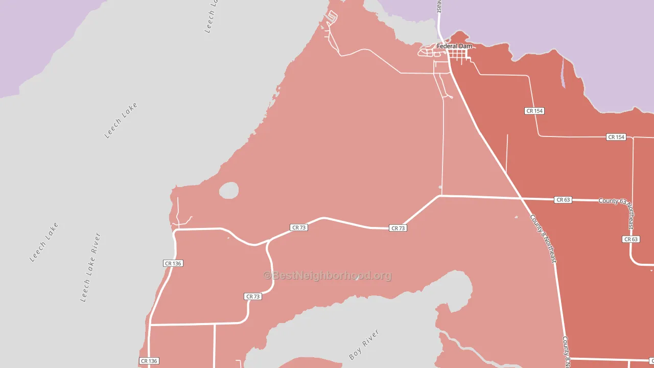 56641, MN block-group political-lean map