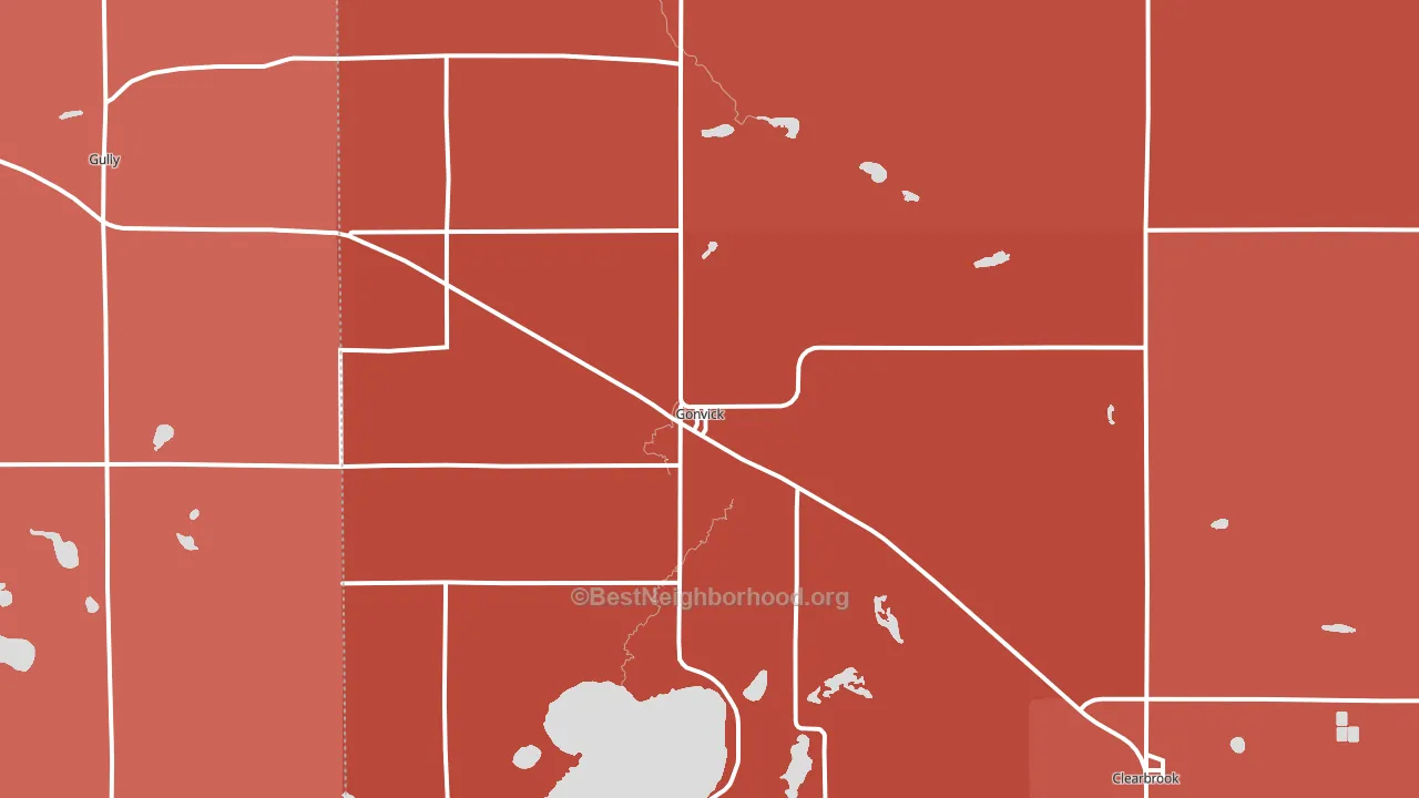 56644, MN block-group political-lean map