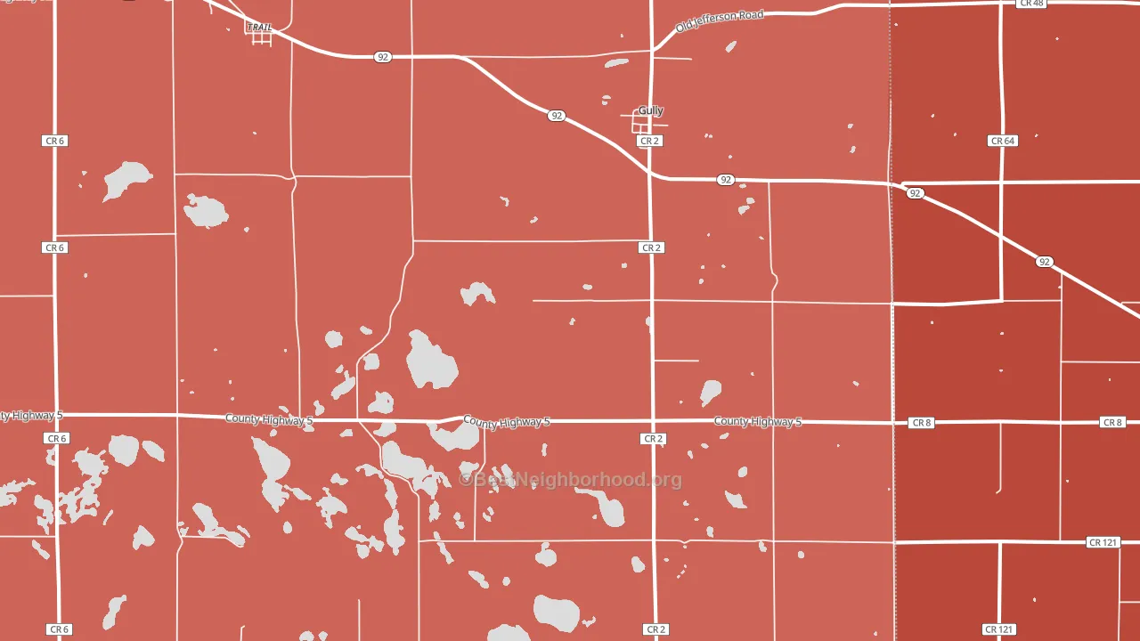 56646, MN block-group political-lean map