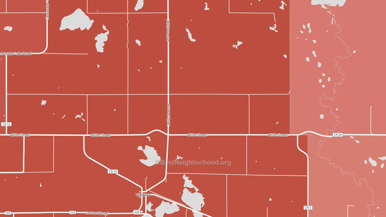 56652, MN block-group political-lean map