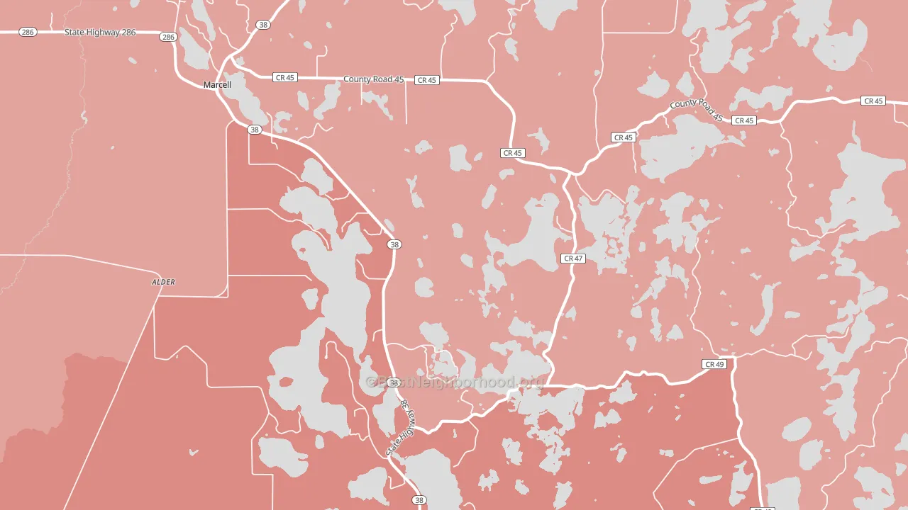56657, MN block-group political-lean map
