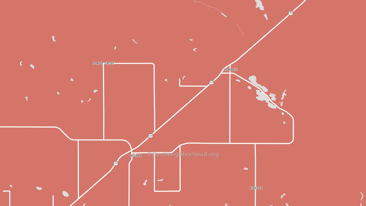 56660, MN block-group political-lean map