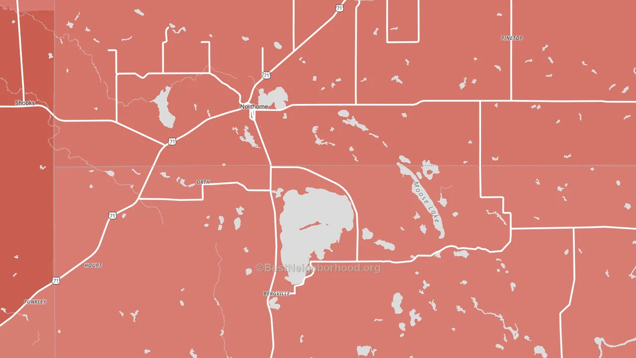 56661, MN block-group political-lean map