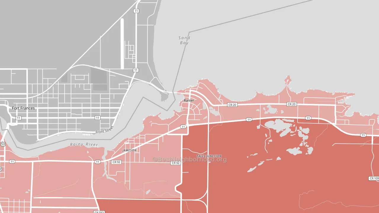 56668, MN block-group political-lean map