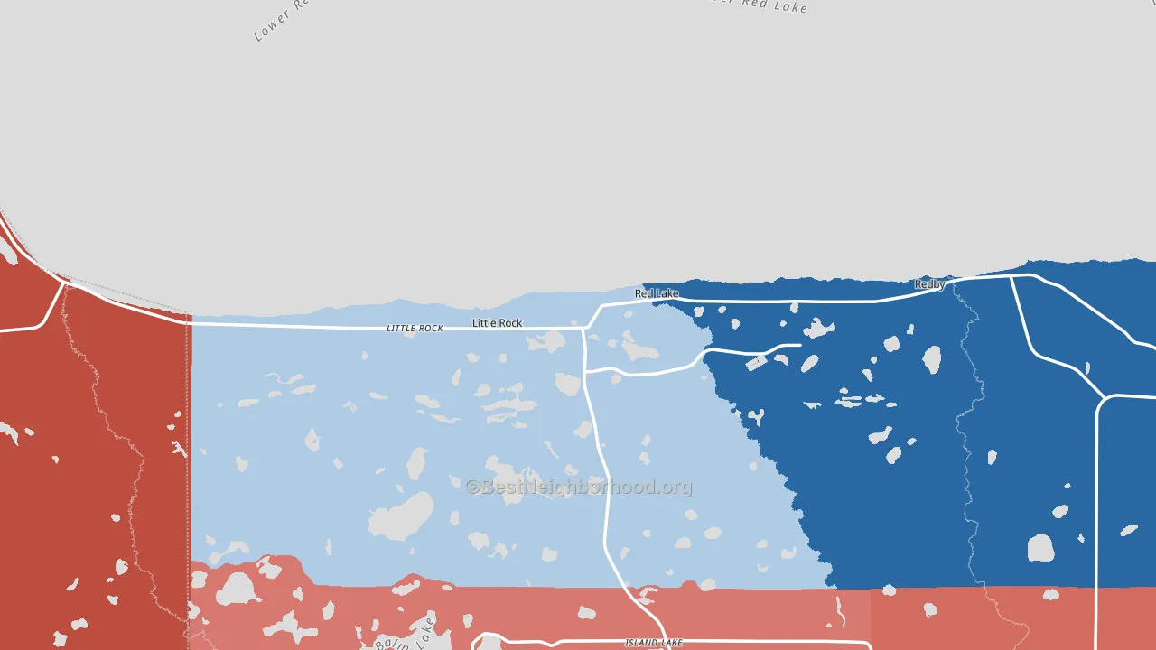 56671, MN block-group political-lean map