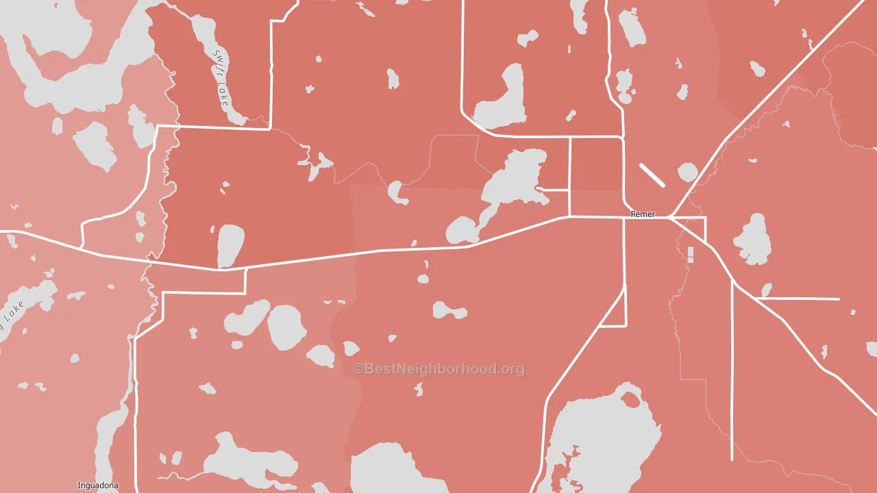 56672, MN block-group political-lean map