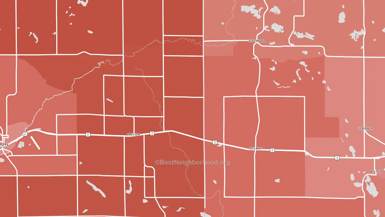 56676, MN block-group political-lean map