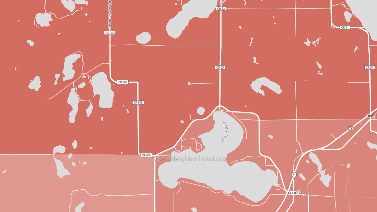 56683, MN block-group political-lean map