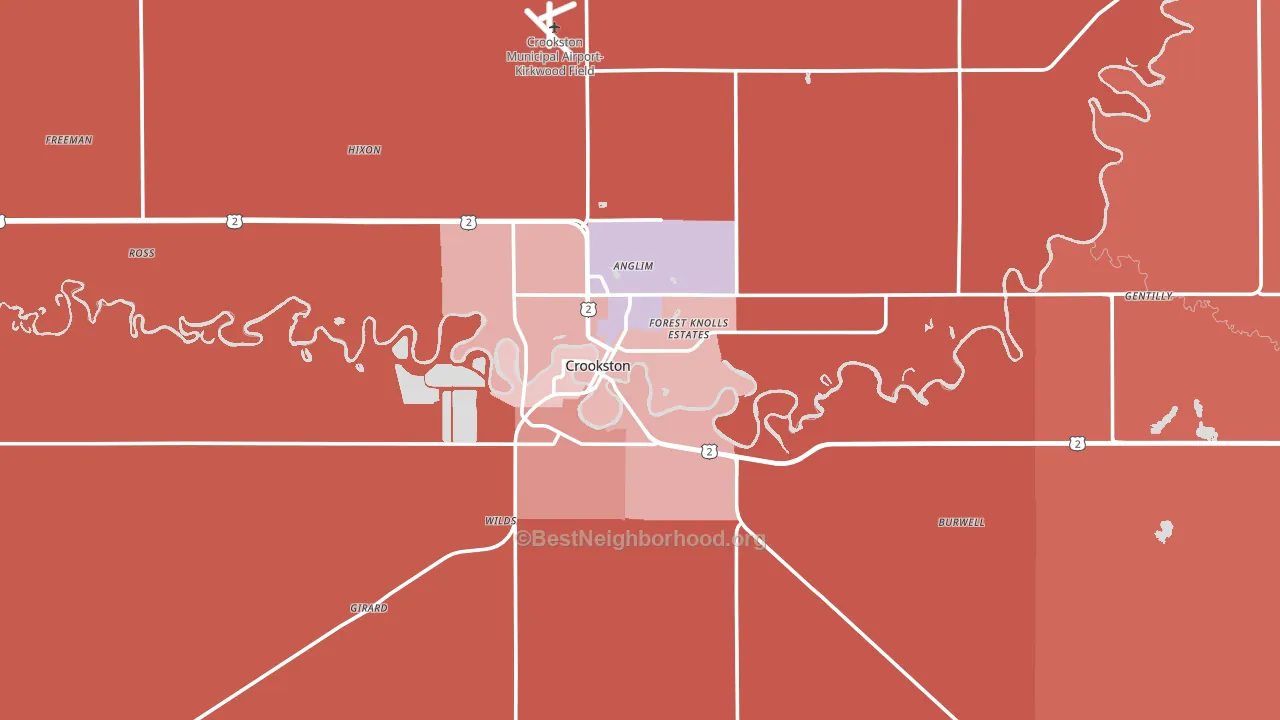 56716, MN block-group political-lean map