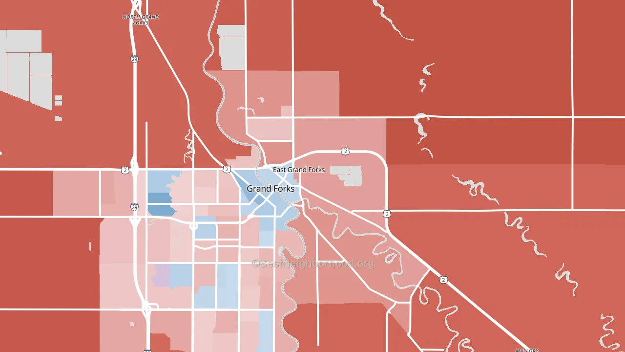 56721, MN block-group political-lean map