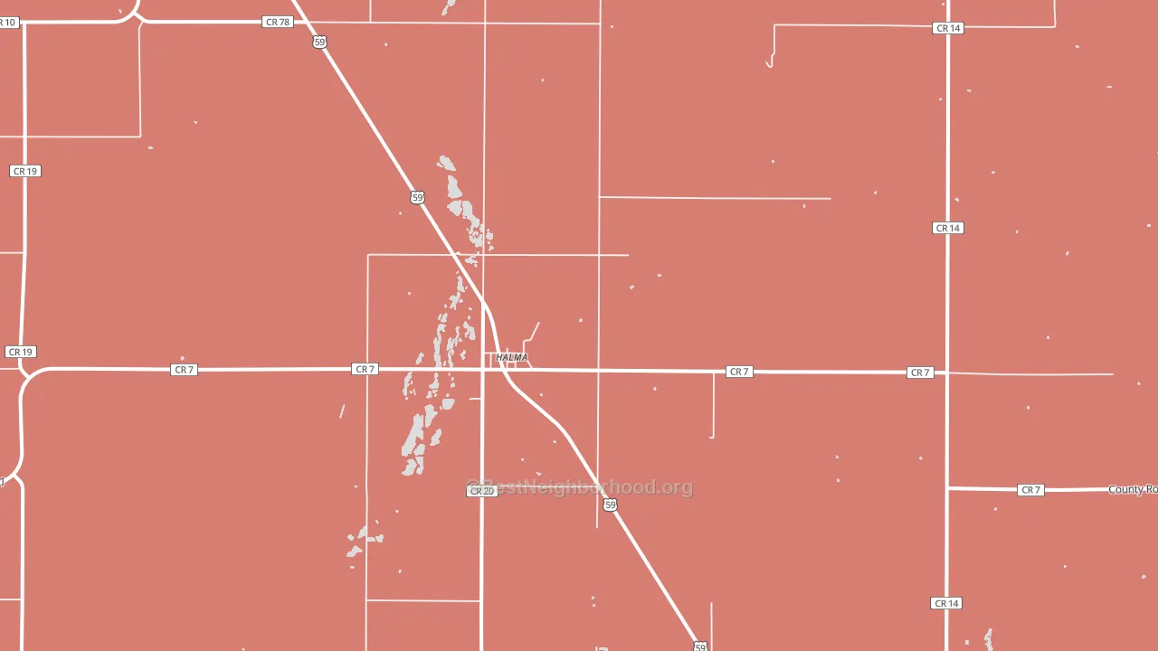 56729, MN block-group political-lean map