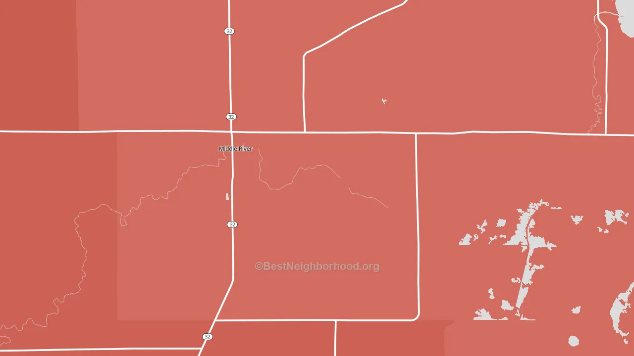 56737, MN block-group political-lean map