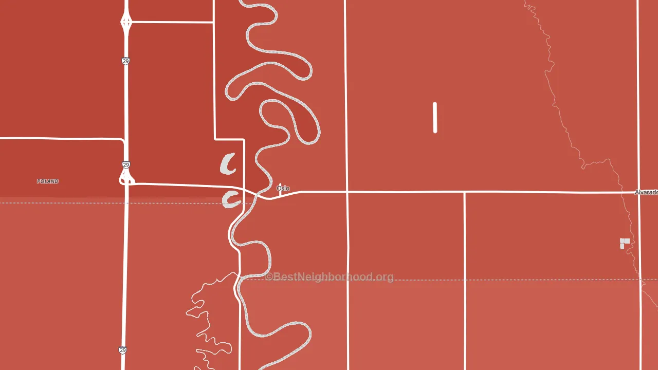 56744, MN block-group political-lean map