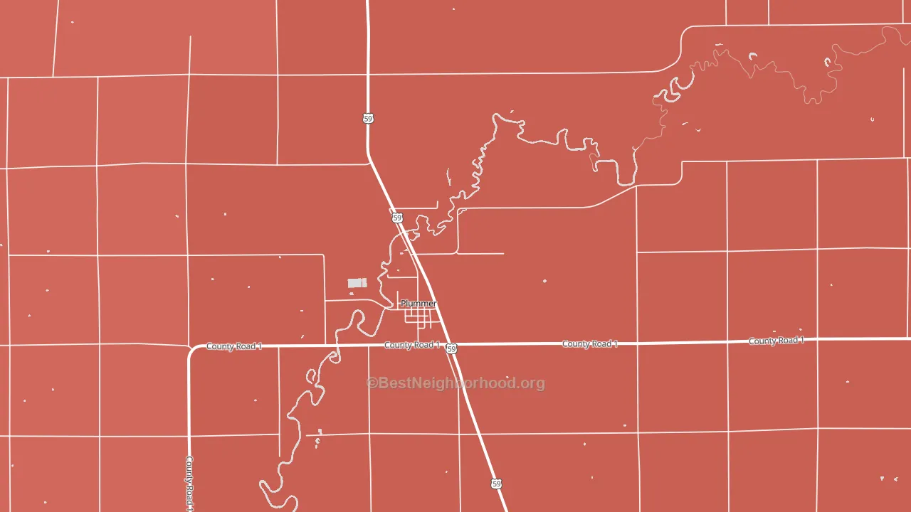 56748, MN block-group political-lean map