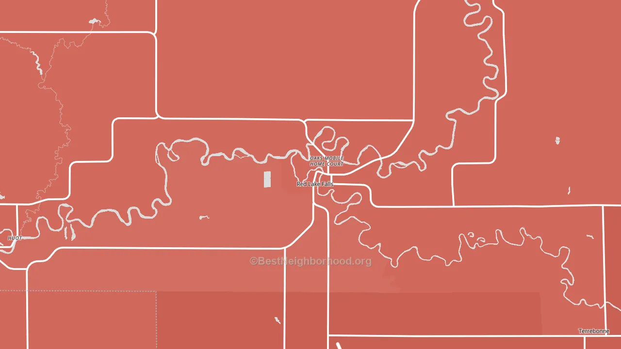 56750, MN block-group political-lean map