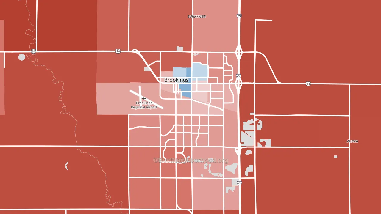 57006, SD block-group political-lean map