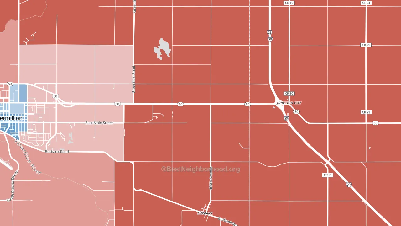 57010, SD block-group political-lean map
