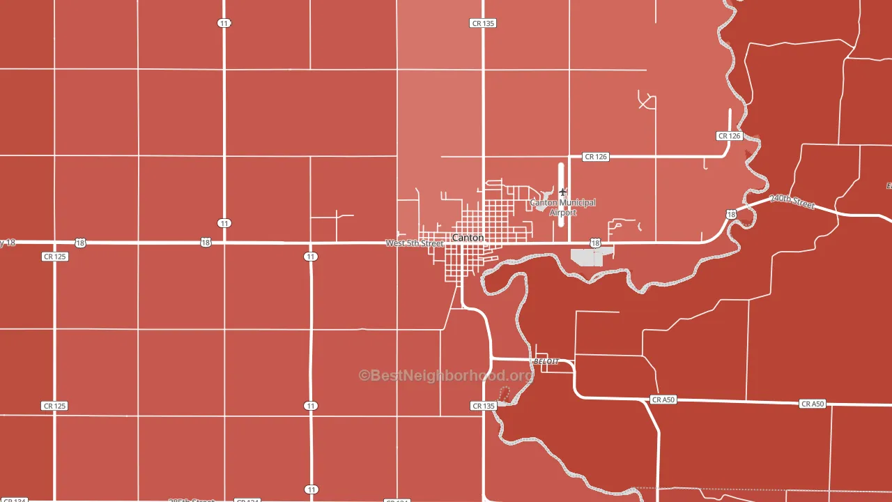 57013, SD block-group political-lean map