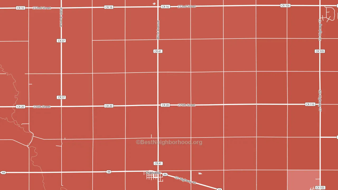57015, SD block-group political-lean map