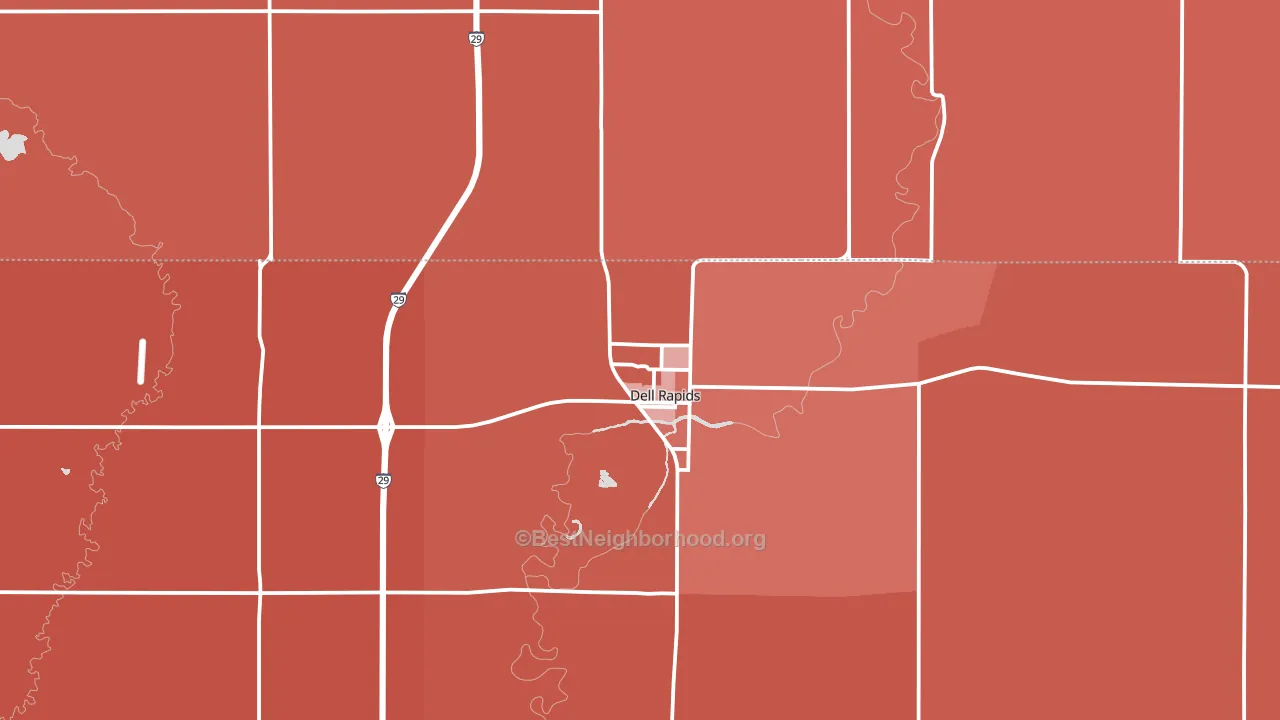57022, SD block-group political-lean map