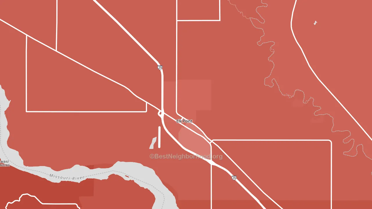57025, SD block-group political-lean map