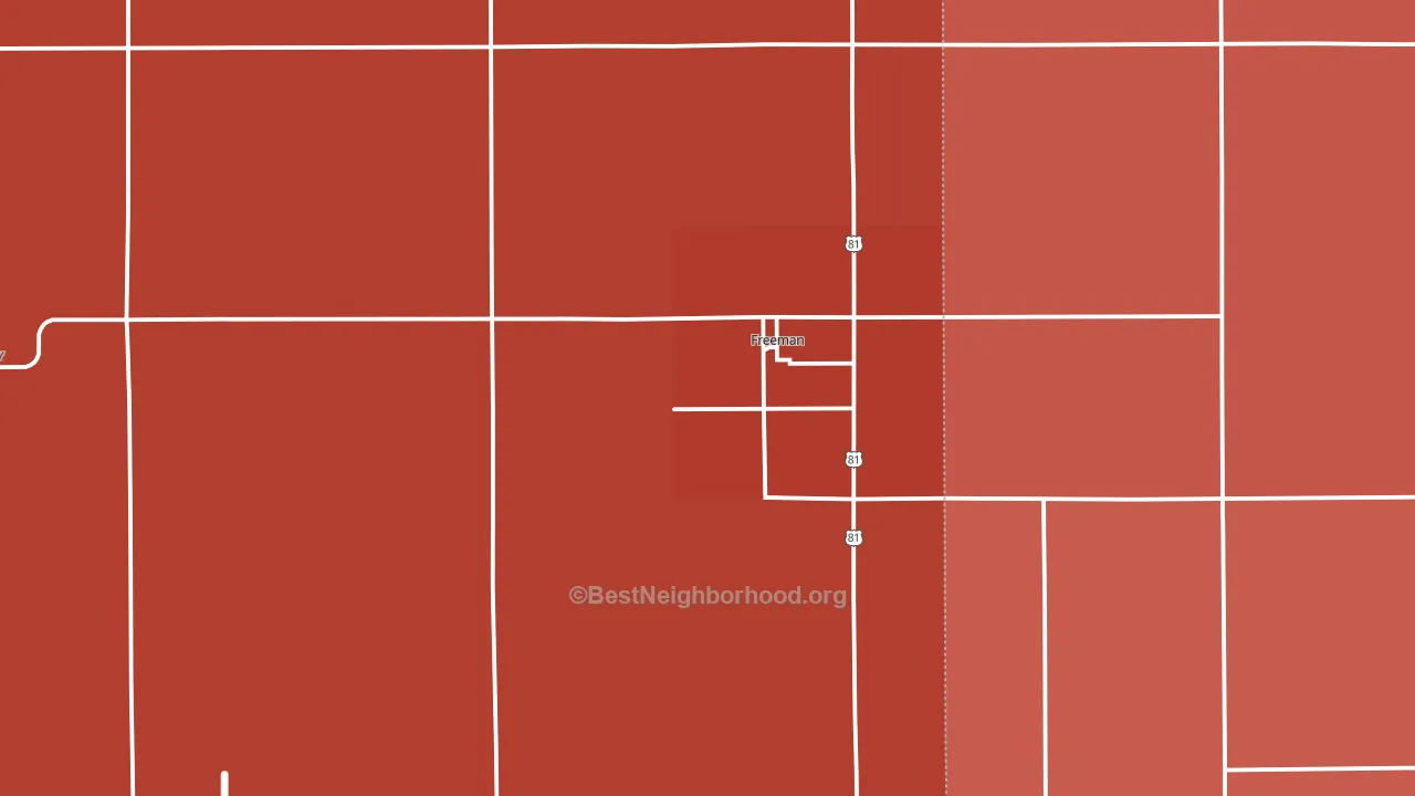 57029, SD block-group political-lean map