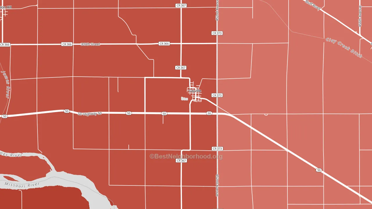 57031, SD block-group political-lean map