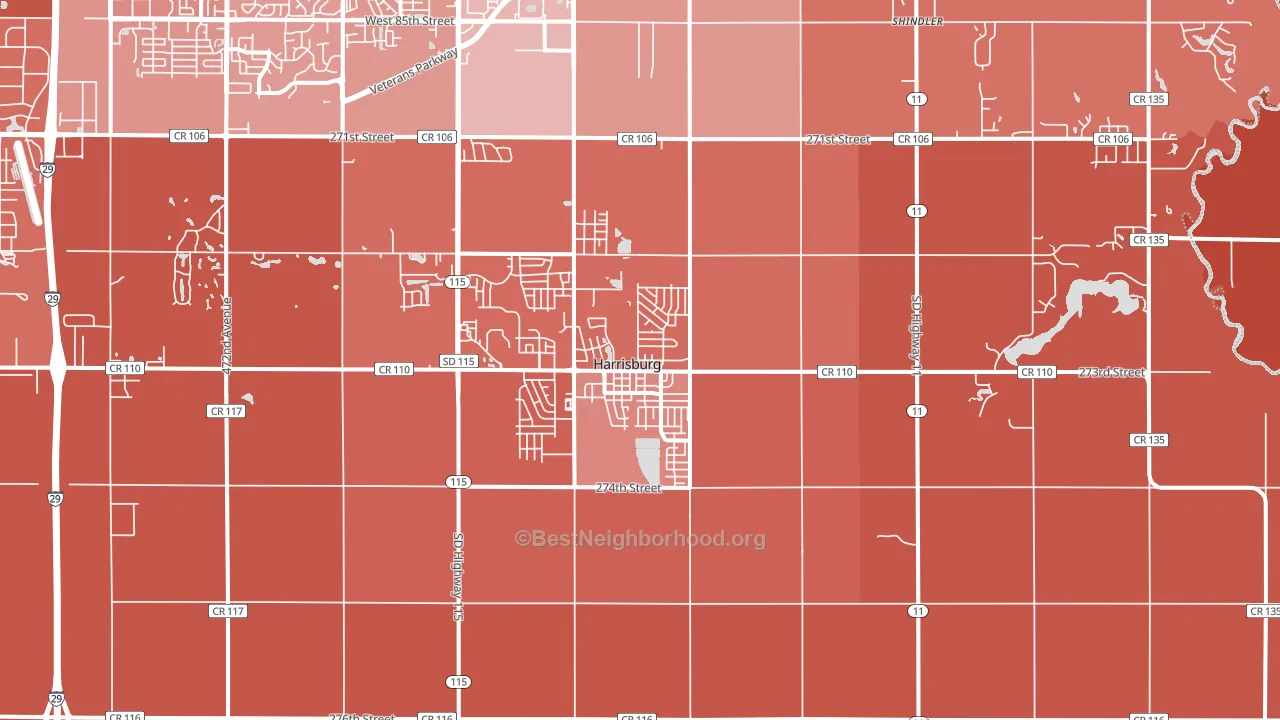 57032, SD block-group political-lean map