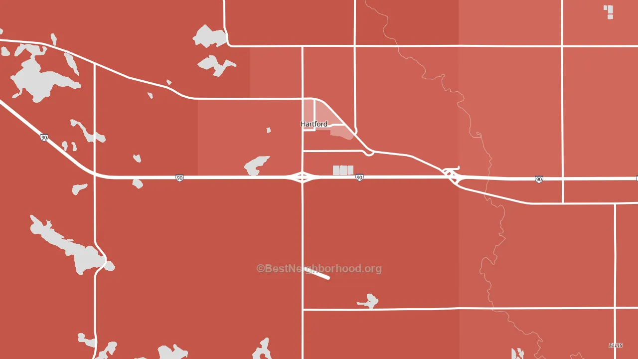57033, SD block-group political-lean map