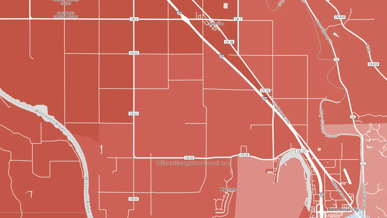 57038, SD block-group political-lean map