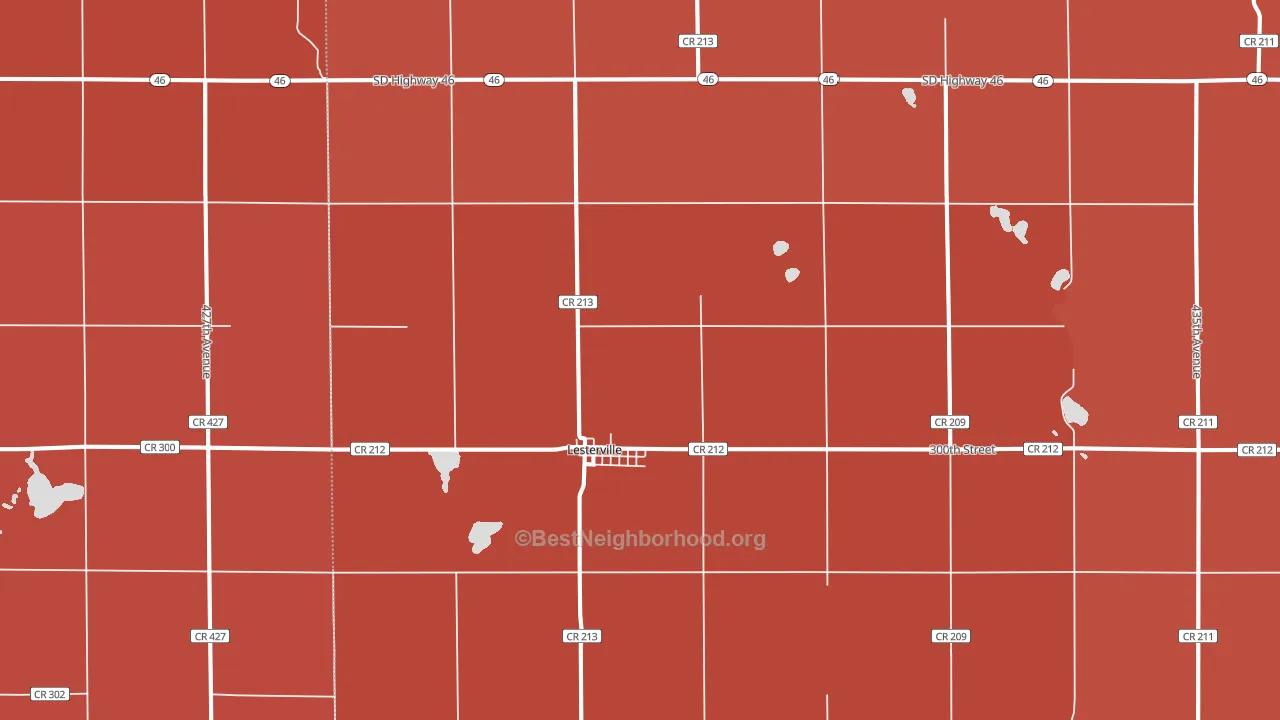 57040, SD block-group political-lean map