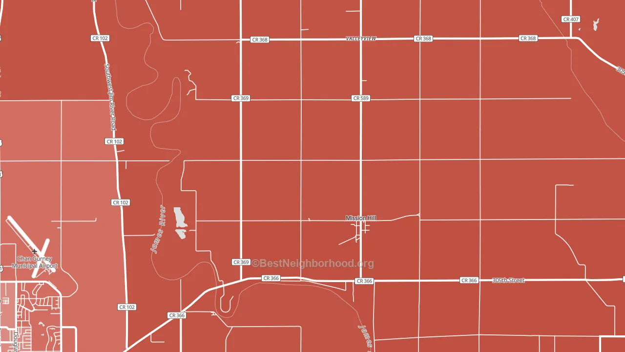 57046, SD block-group political-lean map