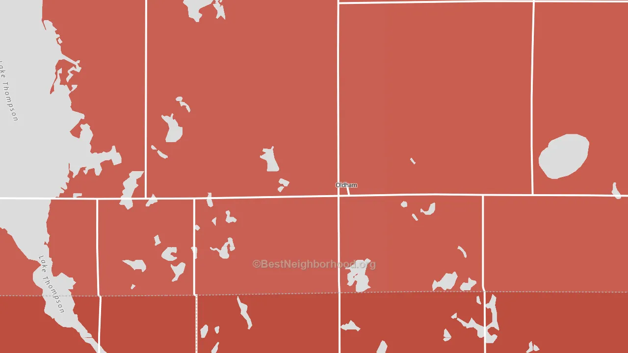 57051, SD block-group political-lean map