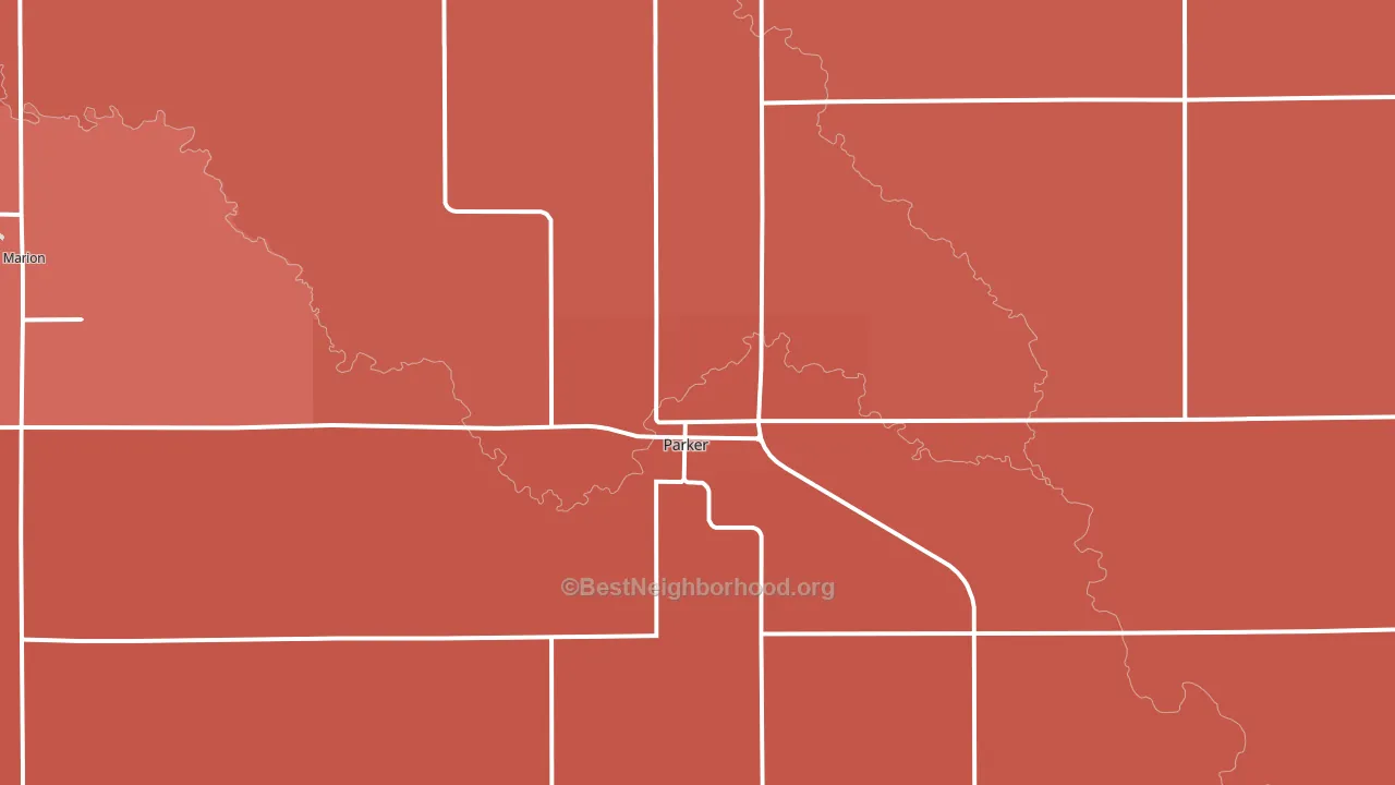 57053, SD block-group political-lean map