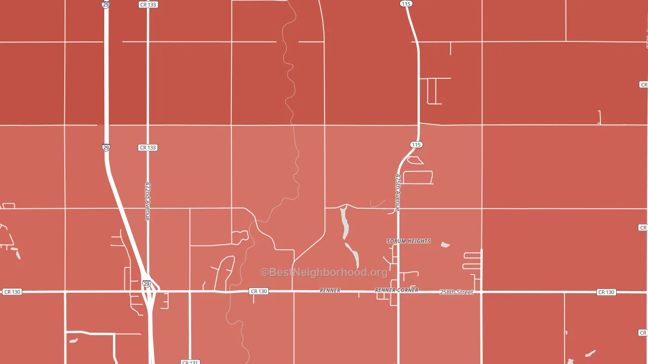 57055, SD block-group political-lean map