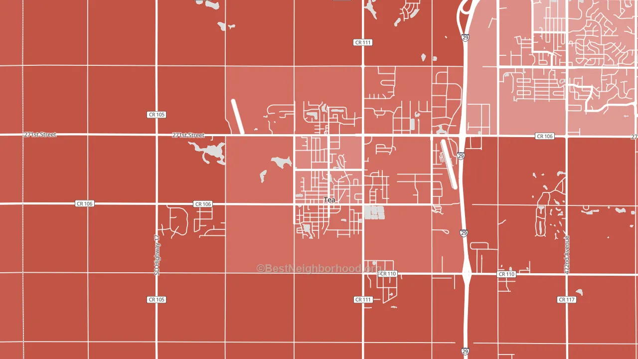 57064, SD block-group political-lean map