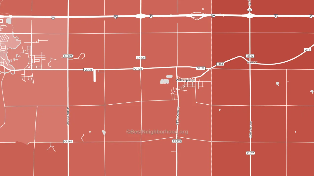 57068, SD block-group political-lean map