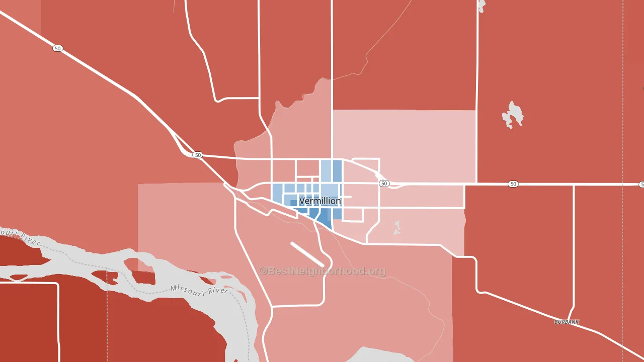 57069, SD block-group political-lean map