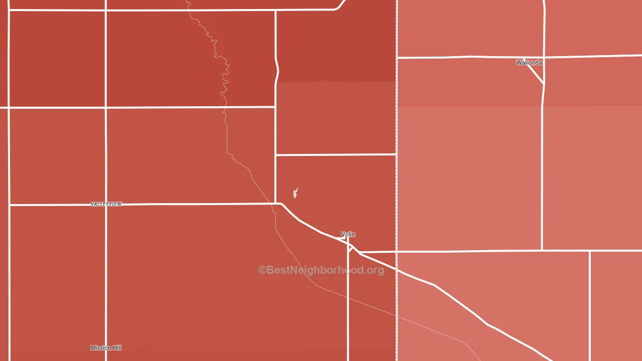 57072, SD block-group political-lean map