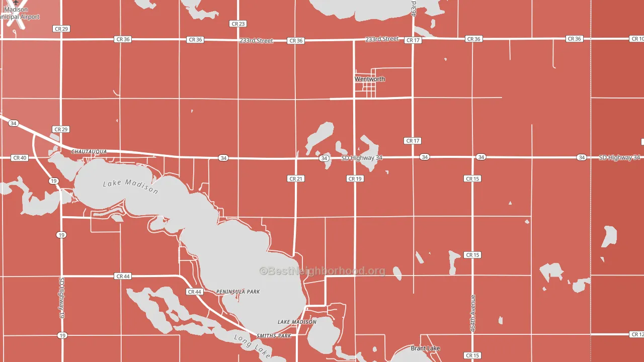 57075, SD block-group political-lean map