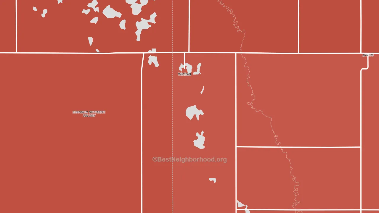 57076, SD block-group political-lean map