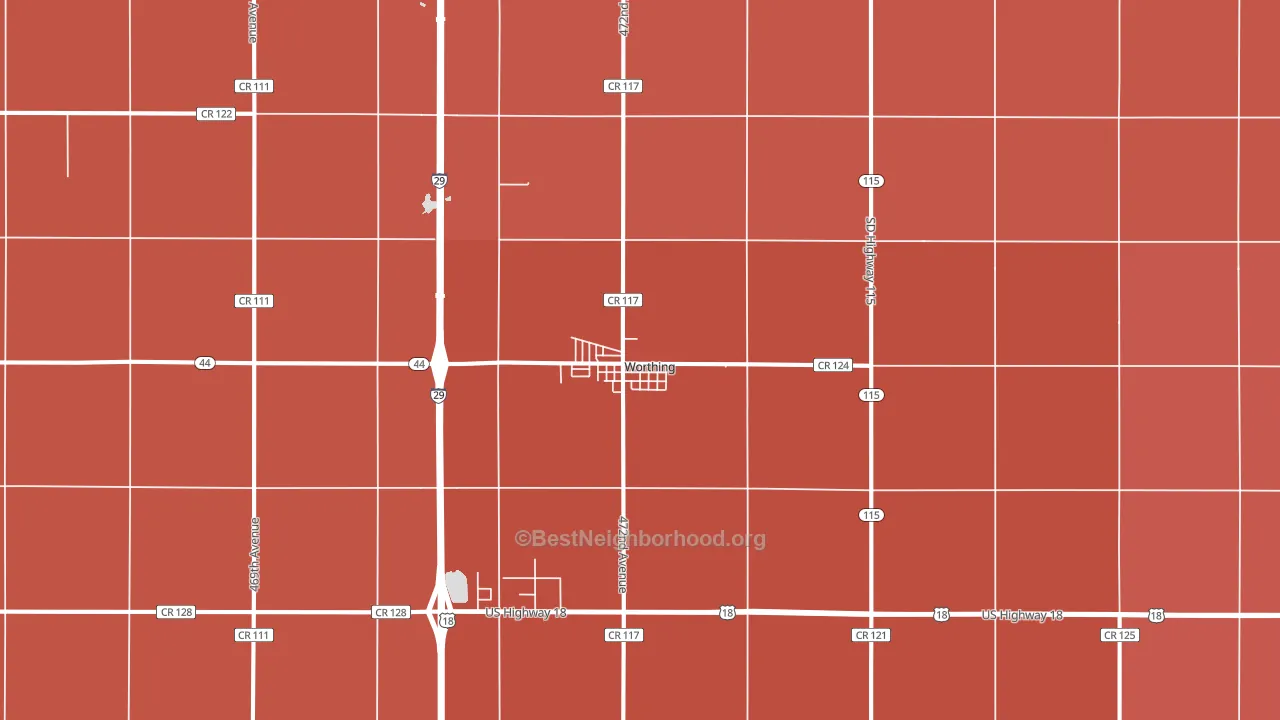 57077, SD block-group political-lean map