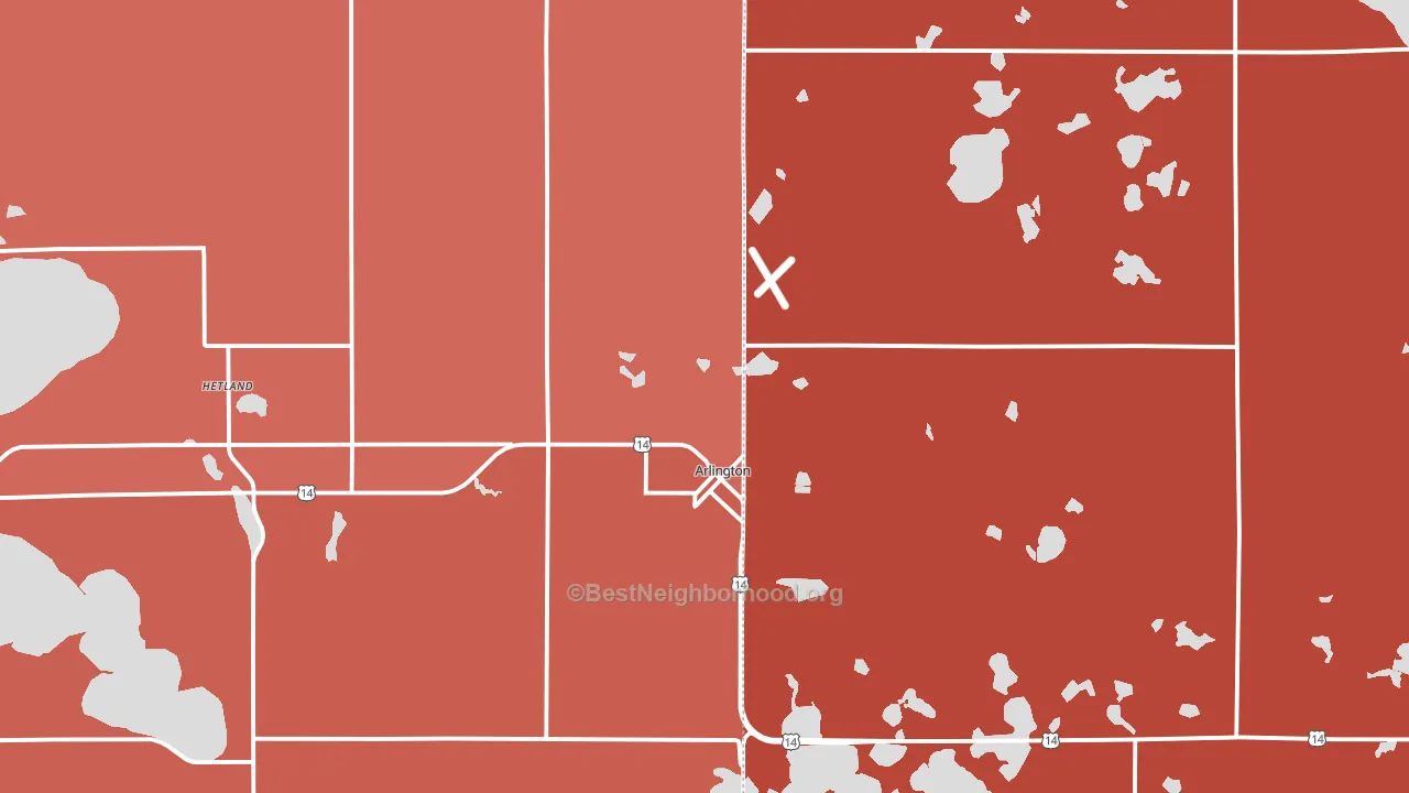 57212, SD block-group political-lean map