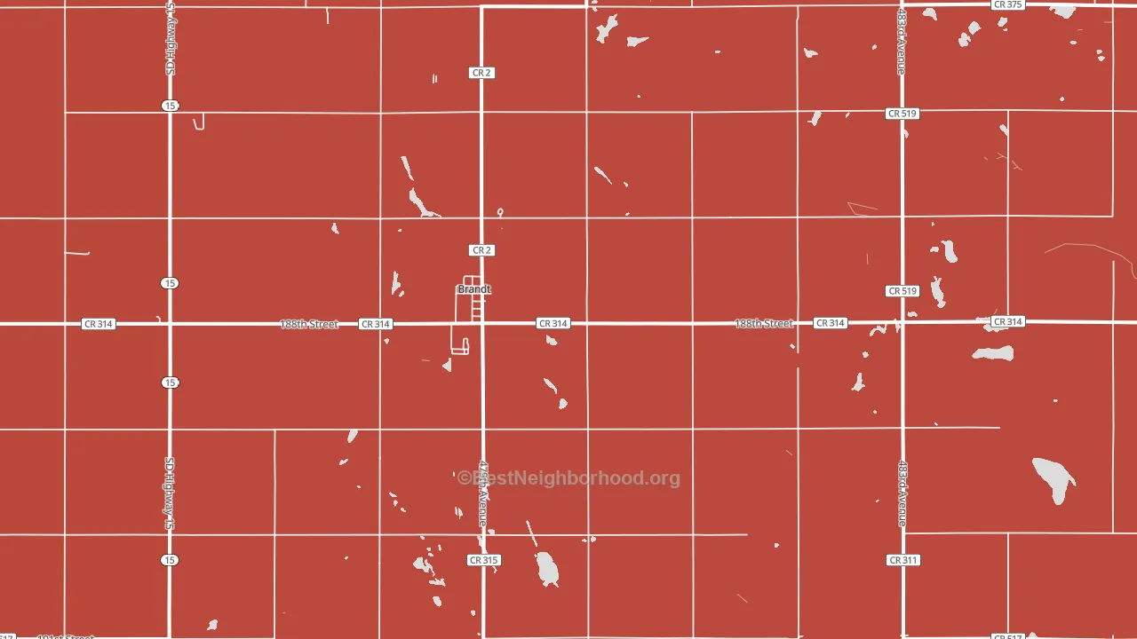 57218, SD block-group political-lean map