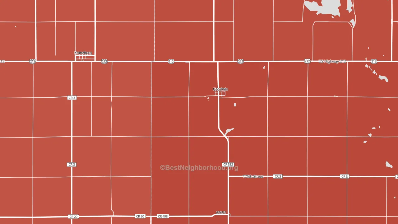 57238, SD block-group political-lean map
