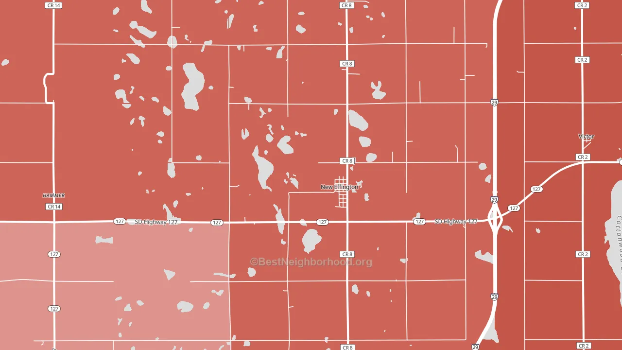 57255, SD block-group political-lean map