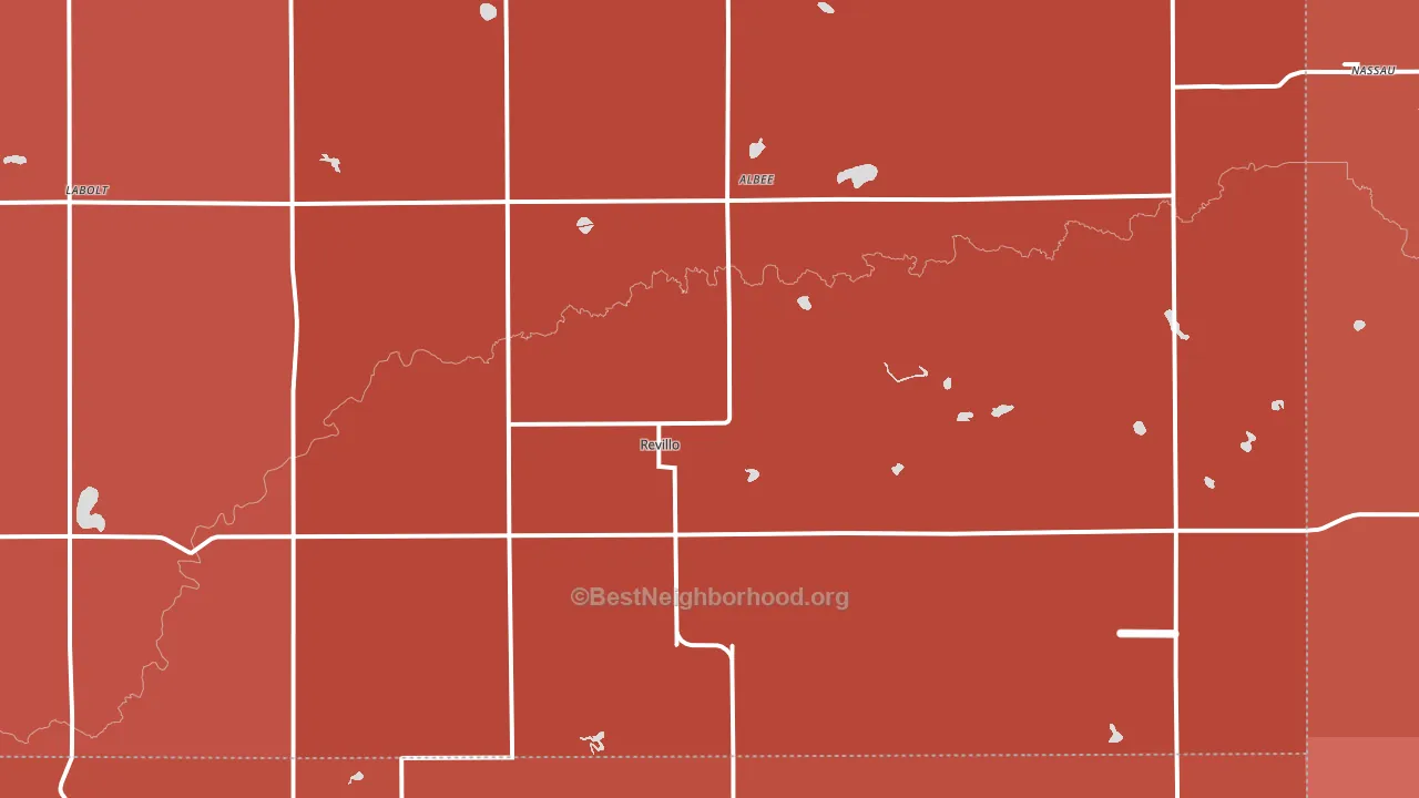 57259, SD block-group political-lean map